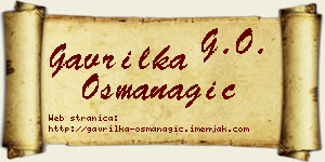 Gavrilka Osmanagić vizit kartica